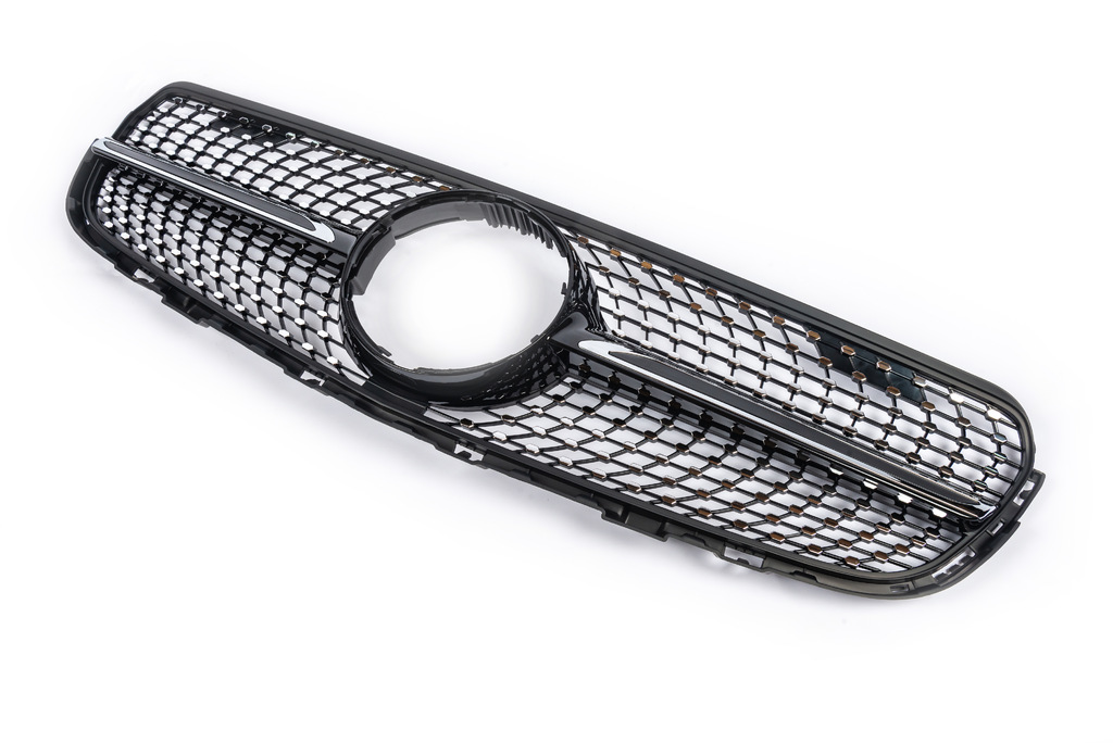 Передня решітка Diamond Black (2015-2019) Без місця під камеру для Mercedes GLC X253 рр