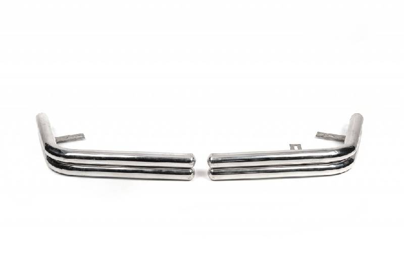 Задні захисні кути AK003-double (2 шт., нерж) Volkswagen T5 2010-2015 рр.