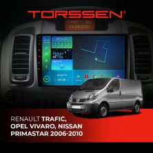 Штатная магнитола Torssen Renault Trafic, Opel Vivaro, Nissan Primastar 06-10 FL10 4+64Gb 4G Carplay DSP