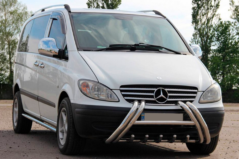 Кенгурятник Kelebek WT011 (нерж.) Mercedes Viano 2004-2014 рр.