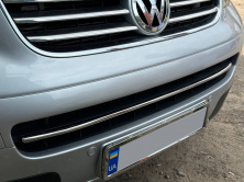 Накладка на нижню решітку (нерж) Carmos - Турецька сталь Volkswagen T5 Multivan 2003-2010 рр.
