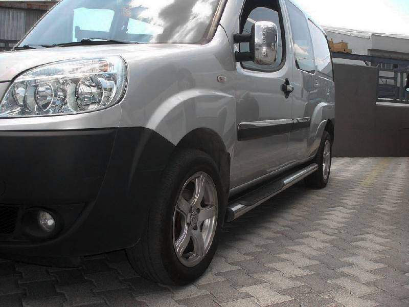 Бічні труби (2 шт., нерж.) 60 мм, голі труби Fiat Doblo I 2001-2005 рр.