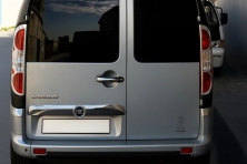Накладки на стопи (2 шт, нерж.) OmsaLine - італійська нержавійка Fiat Doblo I 2005-2010 рр.