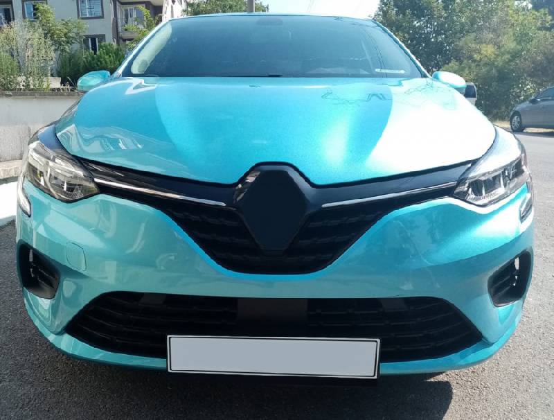 Накладки на решітку (2 шт) Carmos - Турецька сталь Renault Clio V 2019- рр.