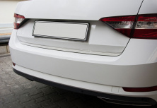 Кромка багажника (SD, нерж) OmsaLine - Італійська нержавіюча сталь Skoda Superb 2015-2024 рр.