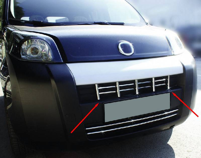 Накладки на решітку (13 частин, нерж) Fiat Fiorino/Qubo 2008-2024 рр.