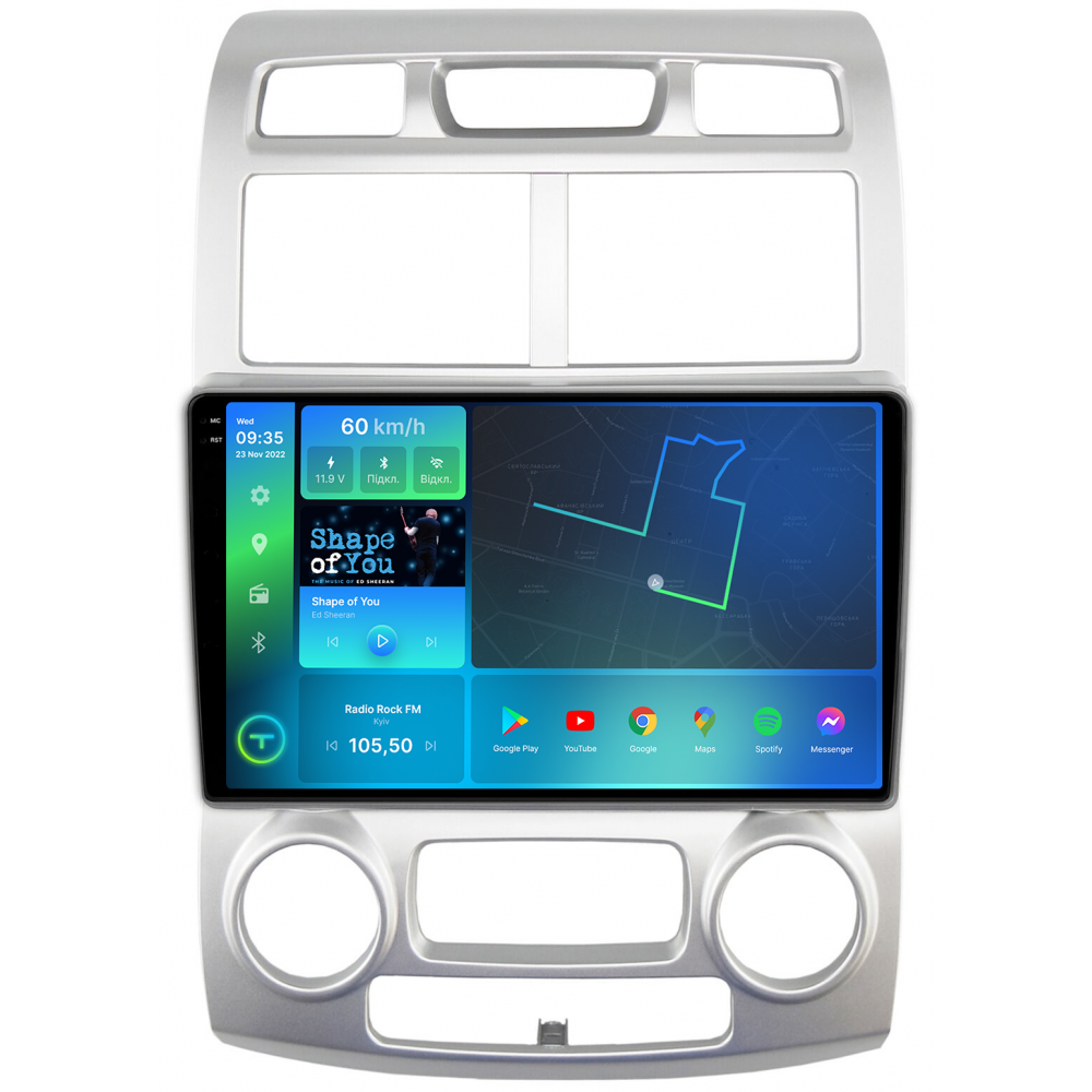 Штатна магнітола 2K Torssen Kia Sportage 2 05-09 climate Європа F9332 4G Carplay DSP