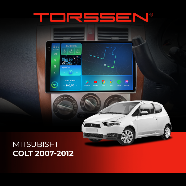 Штатна магнітола Torssen 2K Torssen Mitsubishi Colt 2007-2012 F9464 4G Carplay DSP