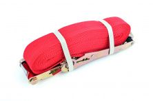 Ремень стяжной с натяжным механизмом 5000кг, красный LVT