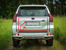 Хром планка над номером (дизайн 2018) Тільки верхня для Toyota Land Cruiser Prado 150 2009-2023 рр