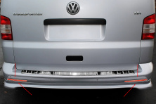 Накладка на задні рефлектори (2 шт., нерж) 1 двері Volkswagen T6 2015-2024 рр.