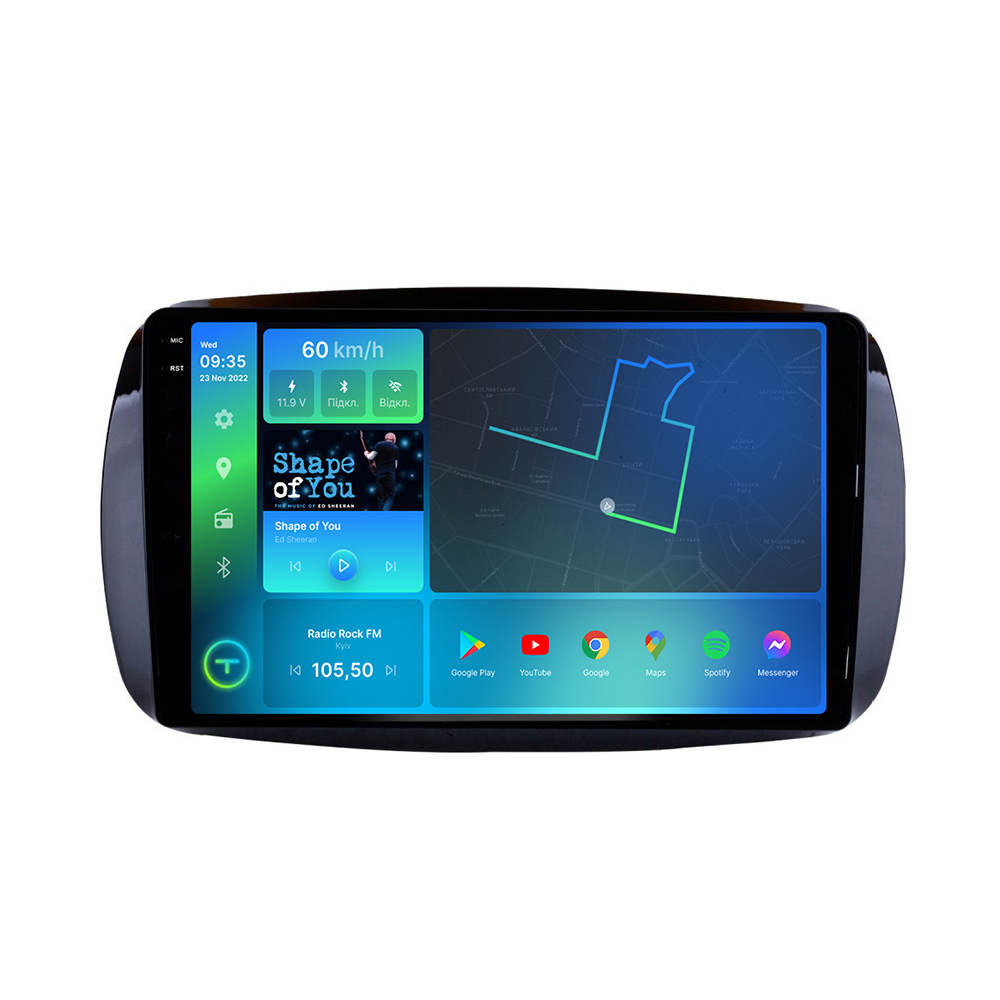 Штатна магнітола Torssen 2K Smart ForTwo 3 18+ F98256 4G Carplay DSP