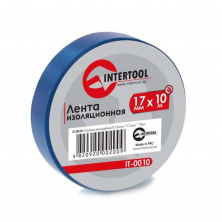 Лента изоляционная 0,15 мм x 17 мм x 10 м синяя INTERTOOL