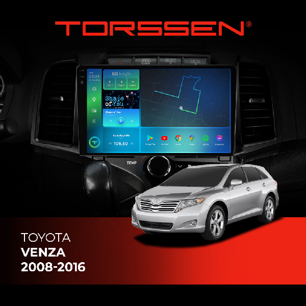 Штатна магнітола Torssen 2K Toyota Venza 08-16 F9432 4G Carplay DSP
