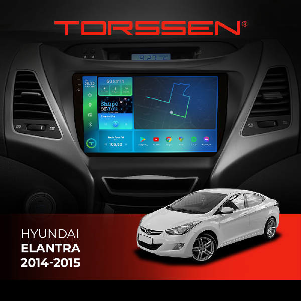 Штатна магнітола Torssen 2K Hyundai Elantra 2014-2015 F9332 4G Carplay DSP