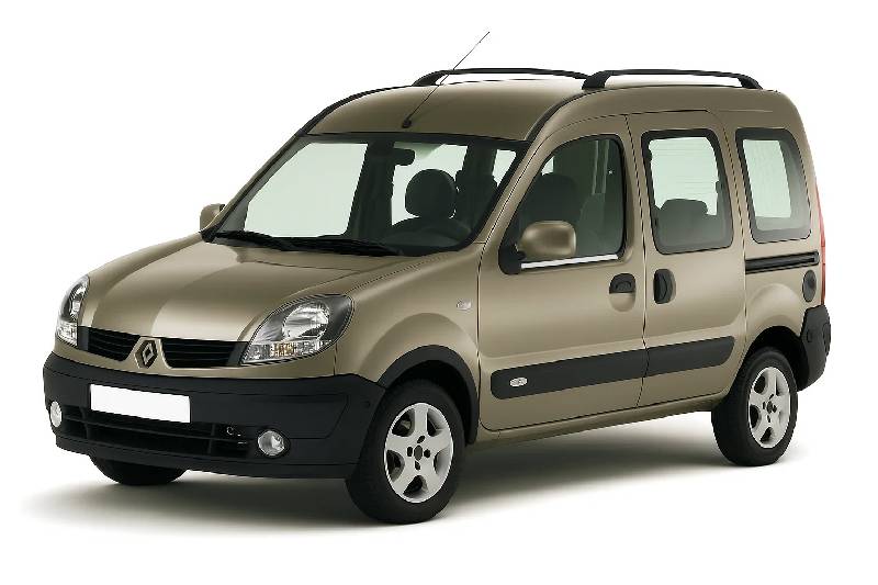 Зовнішня окантовка вікон (2 шт., нерж.) Carmos - Турецька сталь Renault Kangoo 1998-2008 рр.