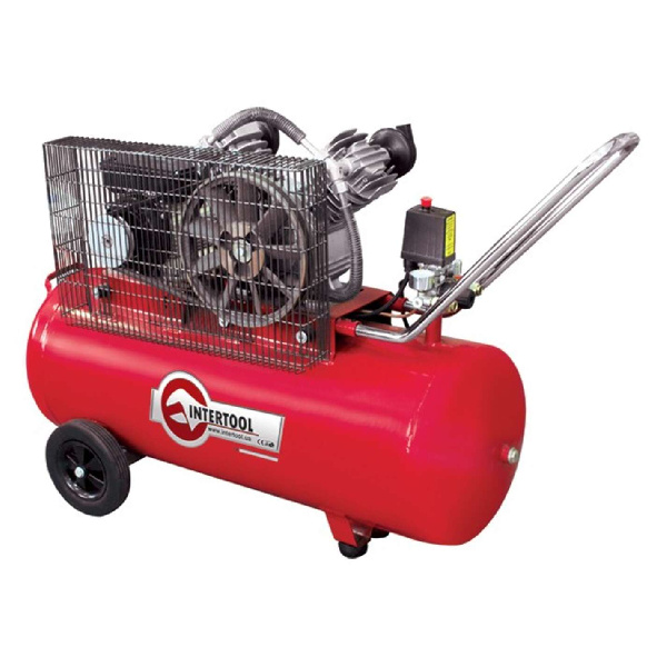 Компрессор 100 л, 3 кВт, 220 В, 10 атм, 500 л/мин., 2 цилиндра, STORM