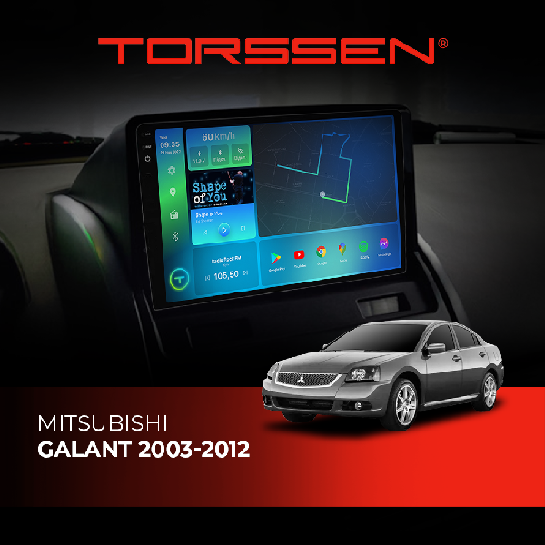 Штатна магнітола Torssen Mitsubishi Galant 2003-2012 FL9 4+64Gb 4G Carplay DSP