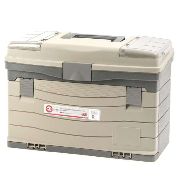 Многофункциональный органайзер пластиковый для метизов, 17, 435x235x300 мм INTERTOOL