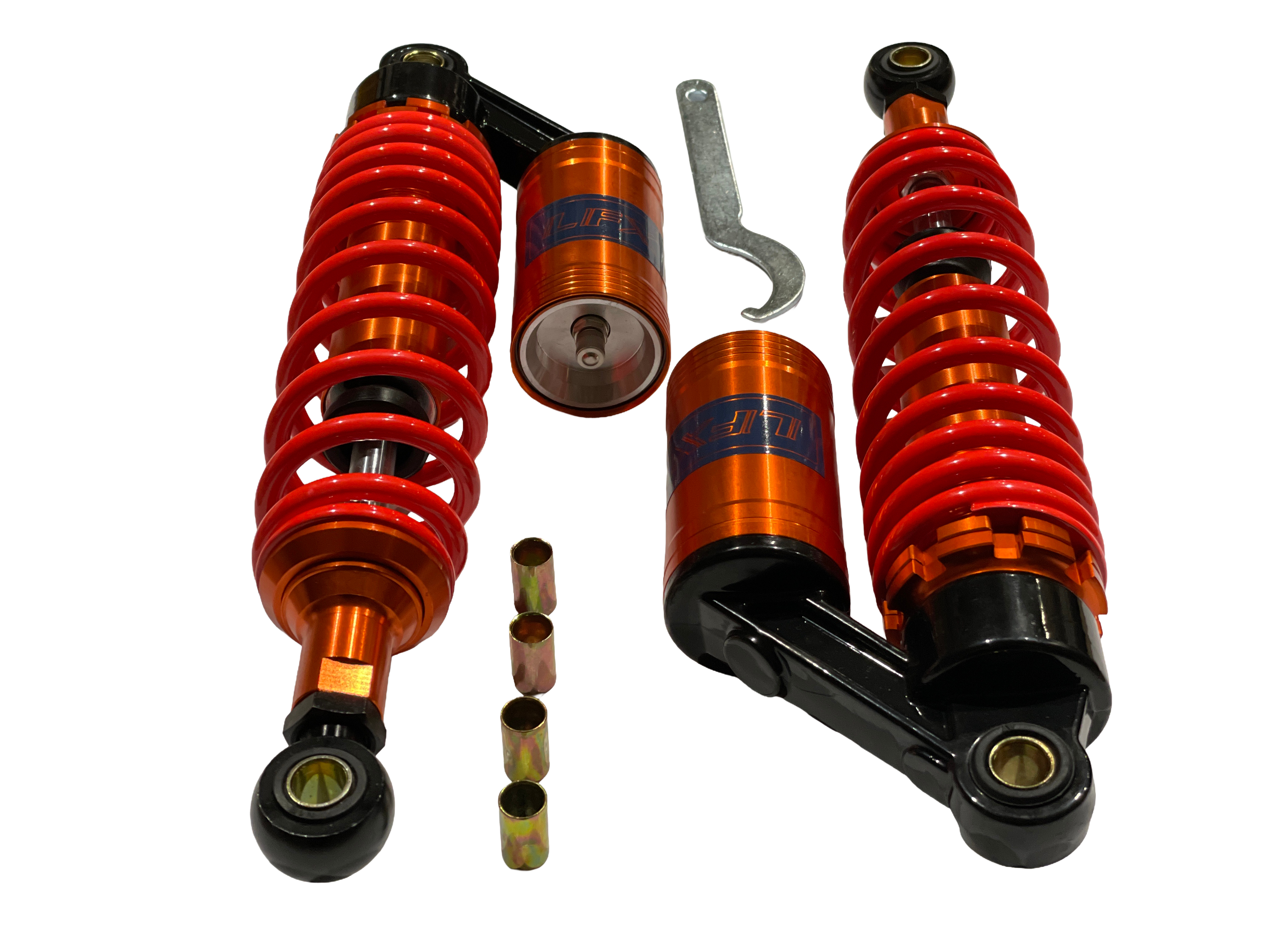 Амортизатори (пара) Delta 330mm, газомасляні (помаранчеві + павутина) KOMATCU (mod.A)