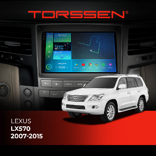 Штатна магнітола 2K Torssen Lexus LX570 2007-2015 F9464 4G Carplay DSP
