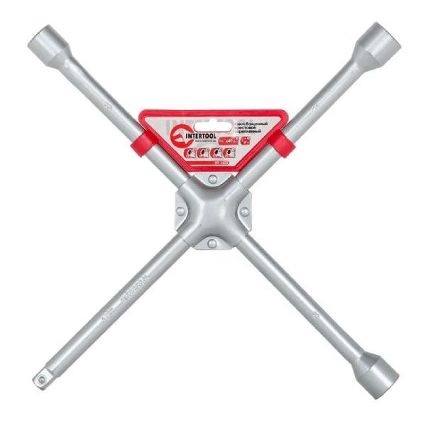 Ключ баллонный крестовый, 16x406 мм, D=16 мм, 17, 19, 21, 22 мм. Профессиональный