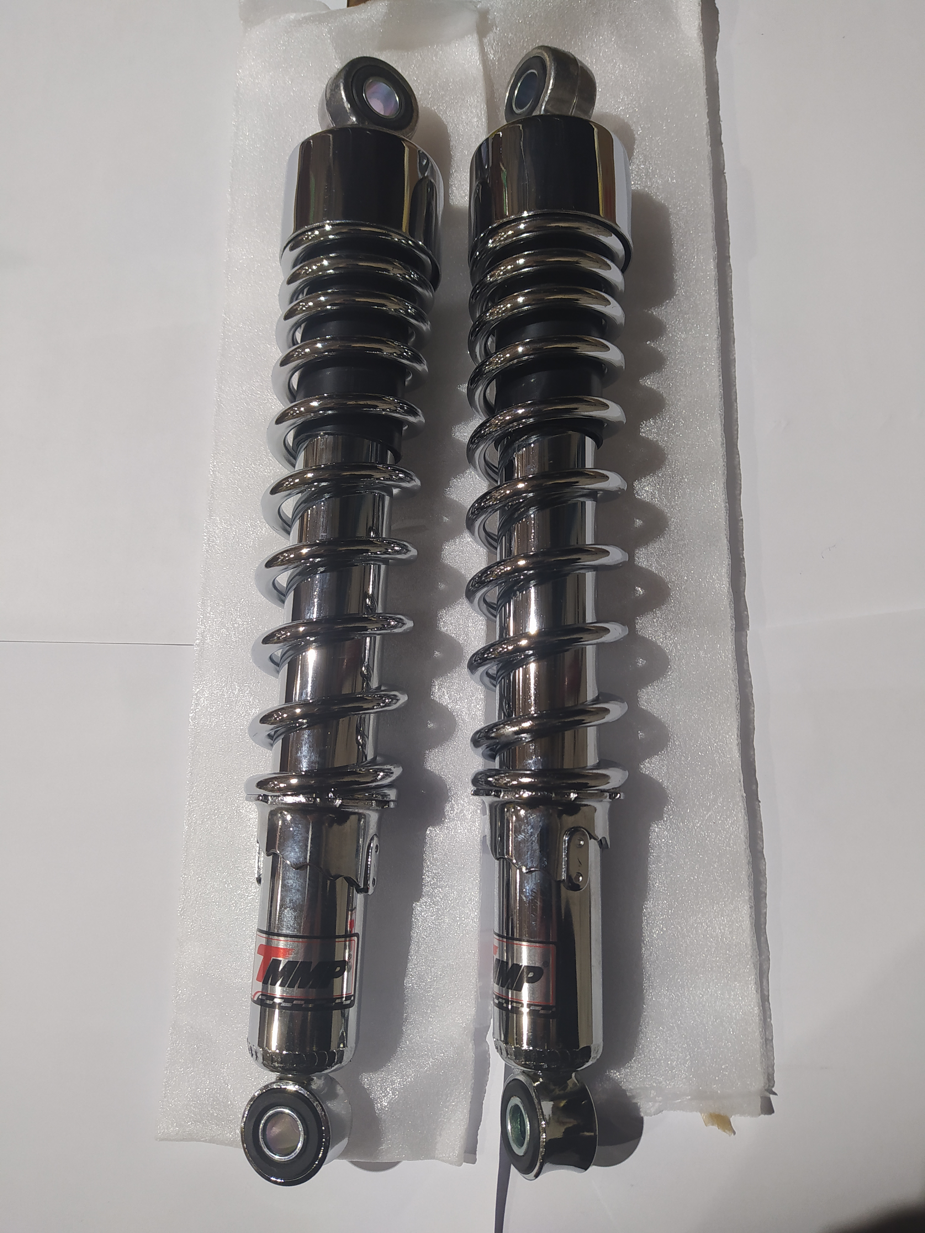 Амортизатори (пара) ЯВА 330mm, регульовані (хром) (TM) EVO