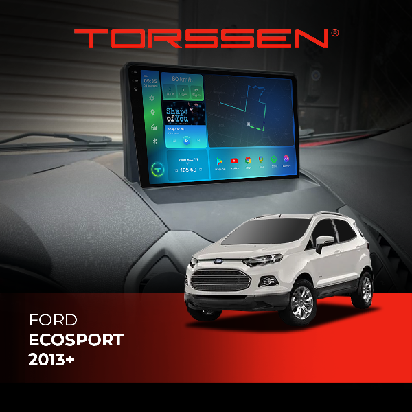 Штатна магнітола Torssen 2K Ford Ecosport 2013+ F9332 4G Carplay DSP