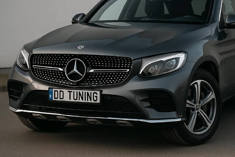 Передня решітка Diamond Black (2015-2019) Без місця під камеру Mercedes GLC X253 2015-2022 рр.