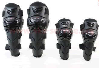 Наколенники + налокотники защитные (металл/пластик) 4шт, Чёрные, тип 2 KS