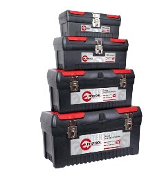 Комплект ящиков для инструментов с металлическими замками, 4 шт INTERTOOL