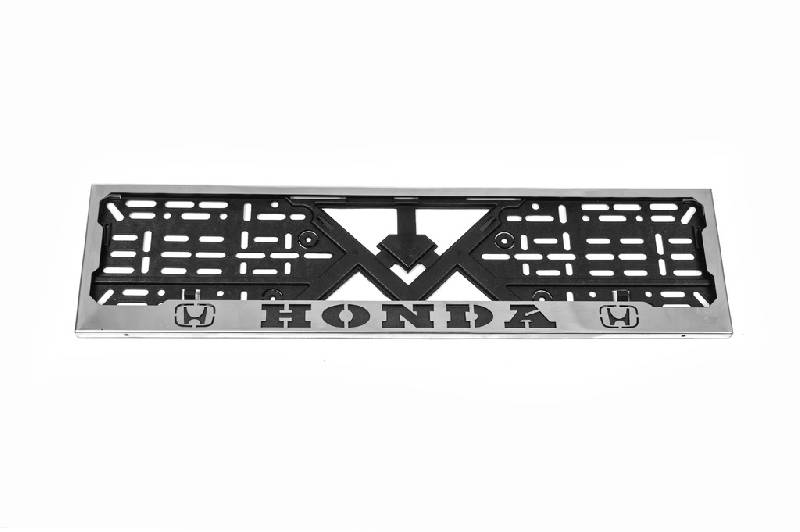 Рамка під номер хром Honda (1 шт, нержавіюча сталь)