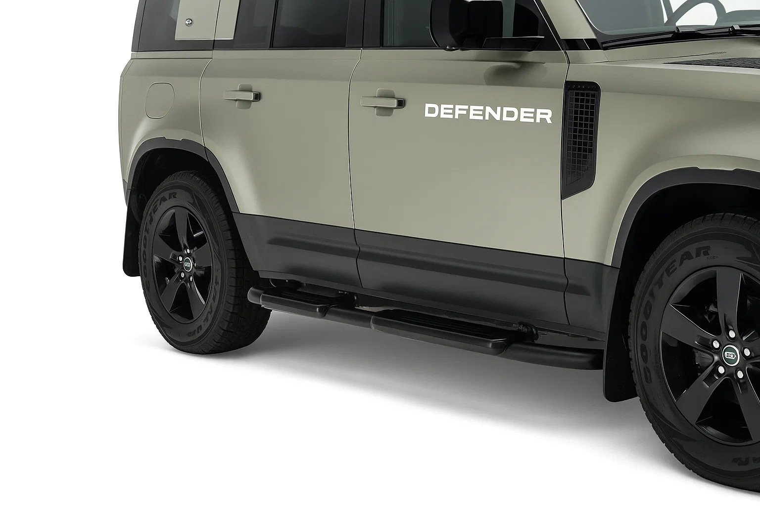 Бокові пороги OEM Black (для 110/130, 2 шт) для Land Rover Defender 2019- рр