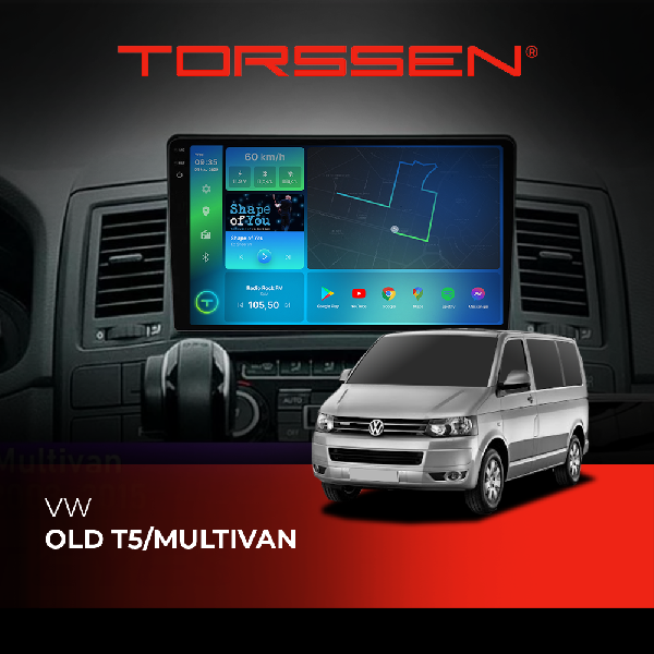 Штатна магнітола Torssen 2K VW Old T5/Multivan F106128 4G Carplay DSP