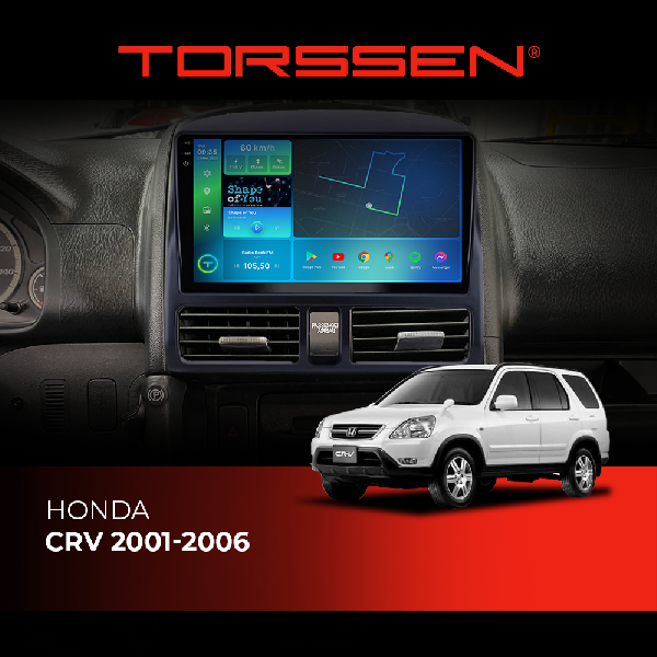 Штатна магнітола Torssen 2K Honda CRV 2001-2006 F9464 4G Carplay DSP