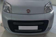 Накладки на решітку (4 частини, нерж.) OmsaLine - Італійська нержавійка Fiat Fiorino/Qubo 2008-2024 рр.