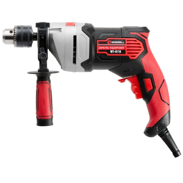 Дрель ударная 800Вт, 0-2900об/мин, 1,5-13мм, металл. корпус редуктора