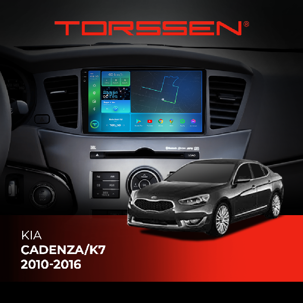 Штатна магнітола Torssen 2K Kia Cadenza/K7 2010-2016 FL9 4+64Gb 4G Carplay DSP
