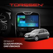 Штатна магнітола Torssen Renault Clio/Universal Grey/Bronze FL9 4+64Gb 4G Carplay DSP