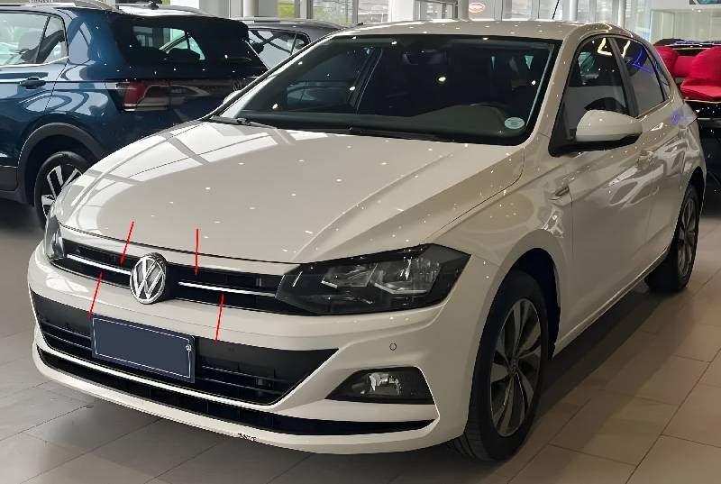 Накладка на решітку (основна, нерж) Volkswagen Polo 2017- рр.