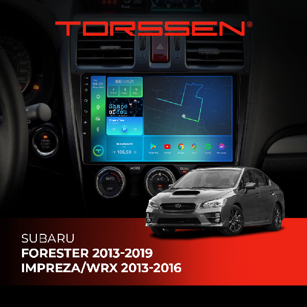 Штатна магнітола Torssen Subaru Forester 2013-2019,Impreza/WRX 2013-2016 F96128 DSP 4G Carplay DSP