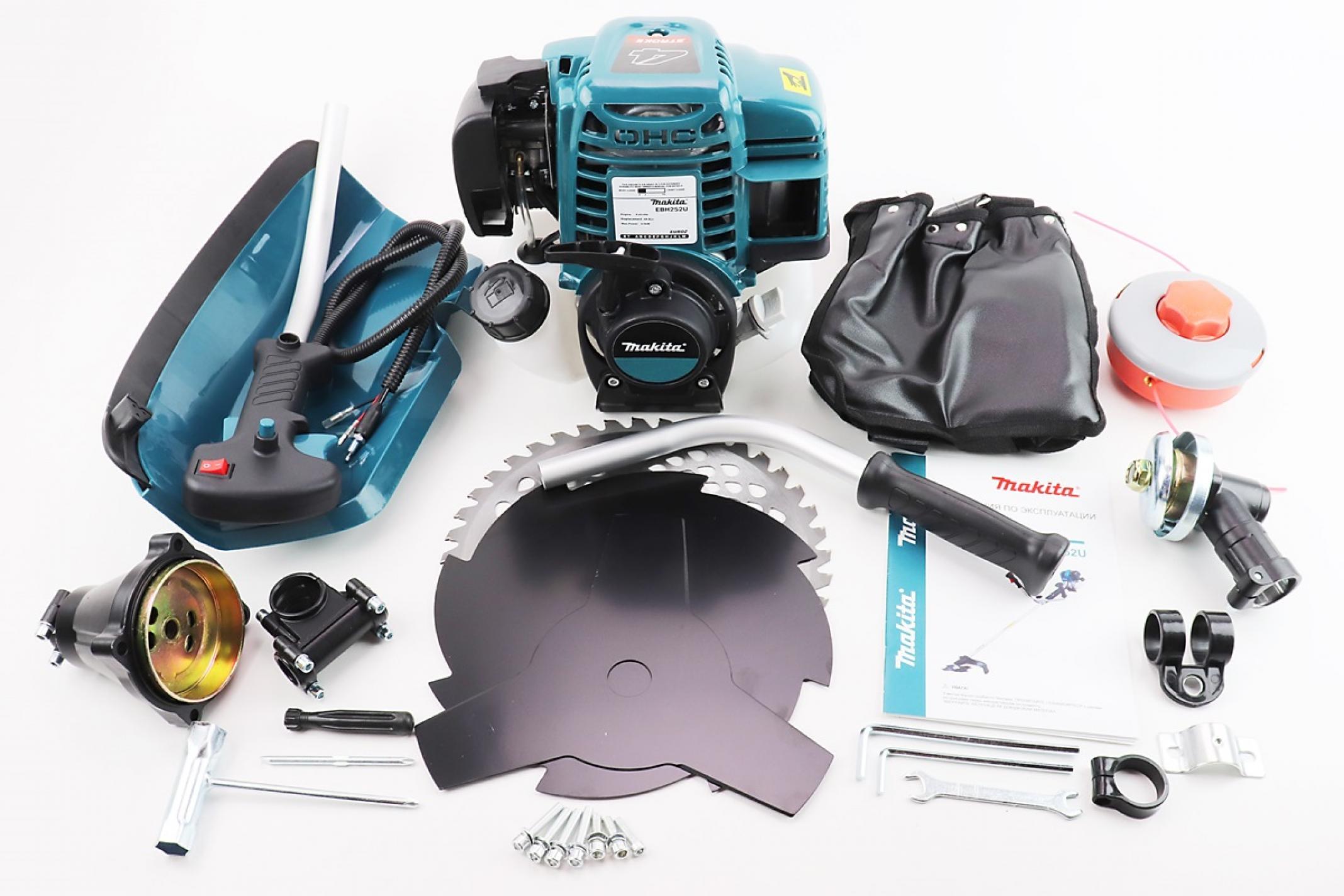 Мотокоса 4х такт MAKITA EBH252U-3,5 кВт (шпуля-1шт+Ніж-3шт, труба D-28mm x 9T) KS