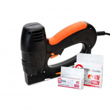 Скобозабивной пистолет электрический под скобу 11.3*0.70*8-16мм, гвоздь 8-16мм, 750Вт, 20 уд/мин. INTERTOOL