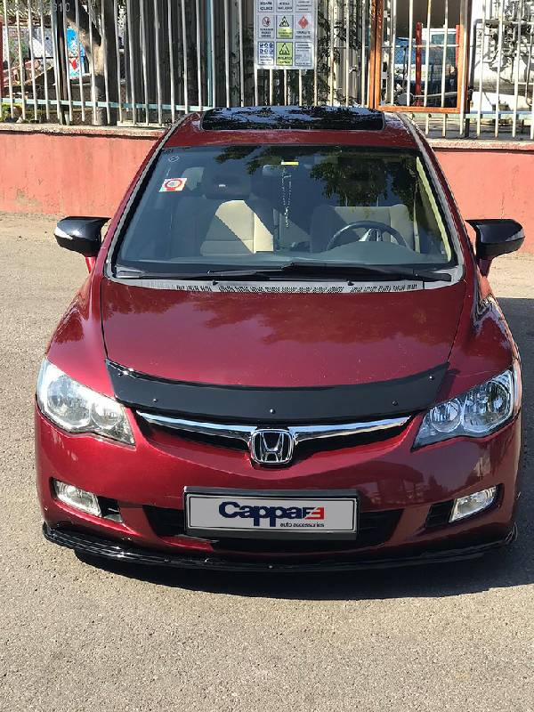 Накладка на передній бампер ЛИП (чорна) Honda Civic Sedan VIII 2006-2011 рр.
