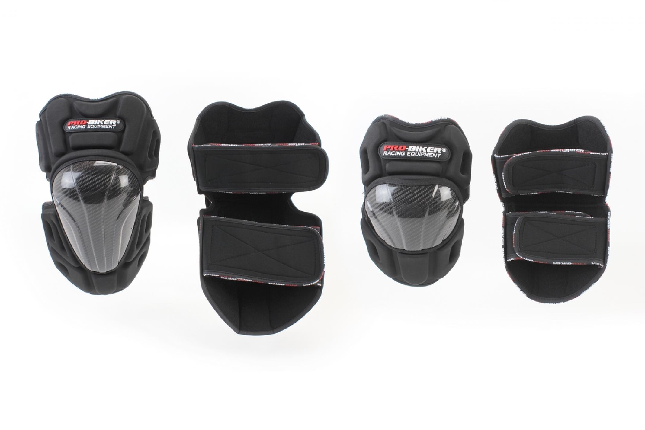 Наколенники + налокотники защитные (пластик) к-кт 4шт, Чёрные KS