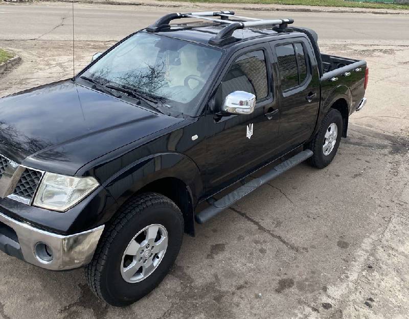 Рейлінги з перемичками (2 шт, Хром) Nissan Navara 2006-2015 рр.