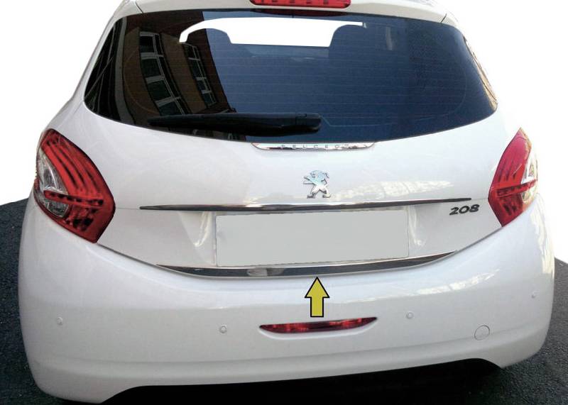 Кромка багажника (нерж.) Peugeot 208 2012-2019 рр.