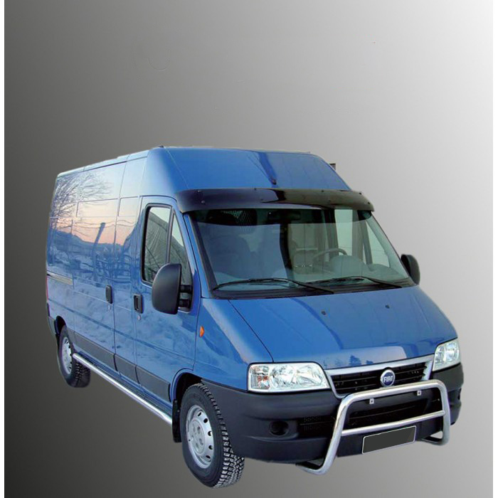 Козирьок на лобове скло (чорний глянець, 5мм) Citroen Jumper 1995-2006 рр.