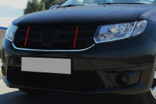 Накладка під решітку (1 шт, нерж.) Dacia Sandero 2013-2020 рр.