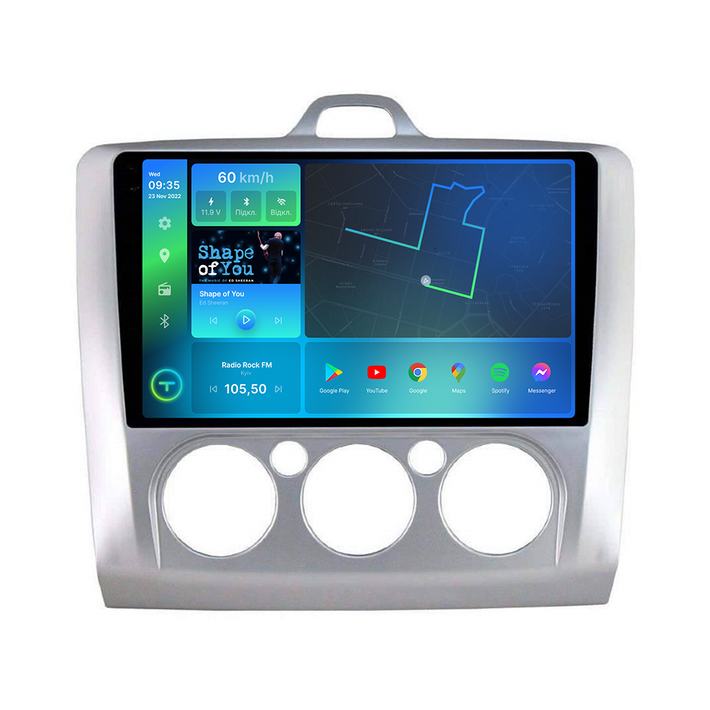 Штатна магнітола Torssen 2K Ford Focus 05-11 conditioner F98256 4G Carplay DSP